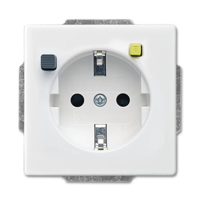Prise - Busch-Jaeger - 3120 EUCB-84 - 230 V - 16 A - Blanc - Intérieur