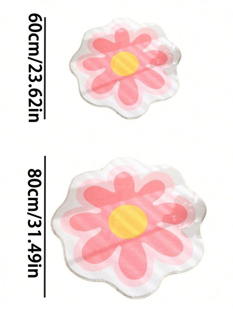 Simple Flower Round Carpet For Home Decoration Anti-Slip Mat For Living Room And Bedroom And Small Carpet For Home Areas