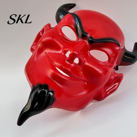 Classic Halloween Devil Prop Movie Theme Mask, Cosplay Masquerade Party Prop, Horror Hard Plastic Mask Character Costume Accessory for Adults,