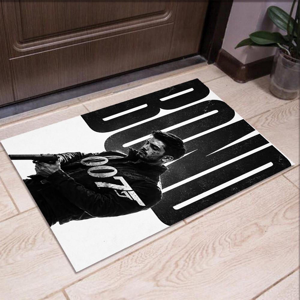 007 James Bond Printed Carpet,Rug,for Office Chair Living Room Bedroom Kitchen Room Decor Gifts.
