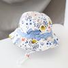 Children's hat for boys, summer baby fisherman hat, thin Korean style, large brim sun hat for older children, fashionable and trendy for girls