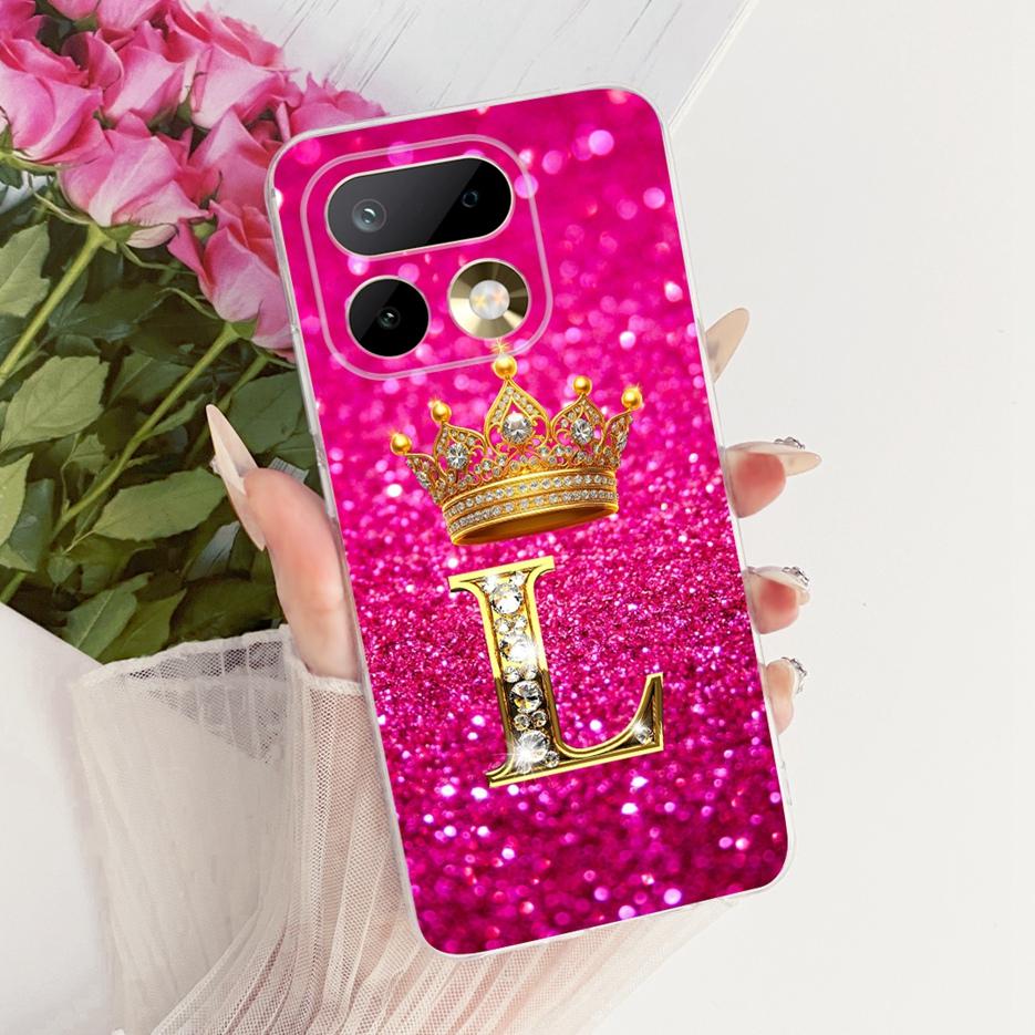 For Realme 16 Pro Case RMX5121 RMX5120 Luxury Crown Letters Cover Soft Slim Phone Case For Realme 16 Pro Plus Realme16 Pro+ Bags