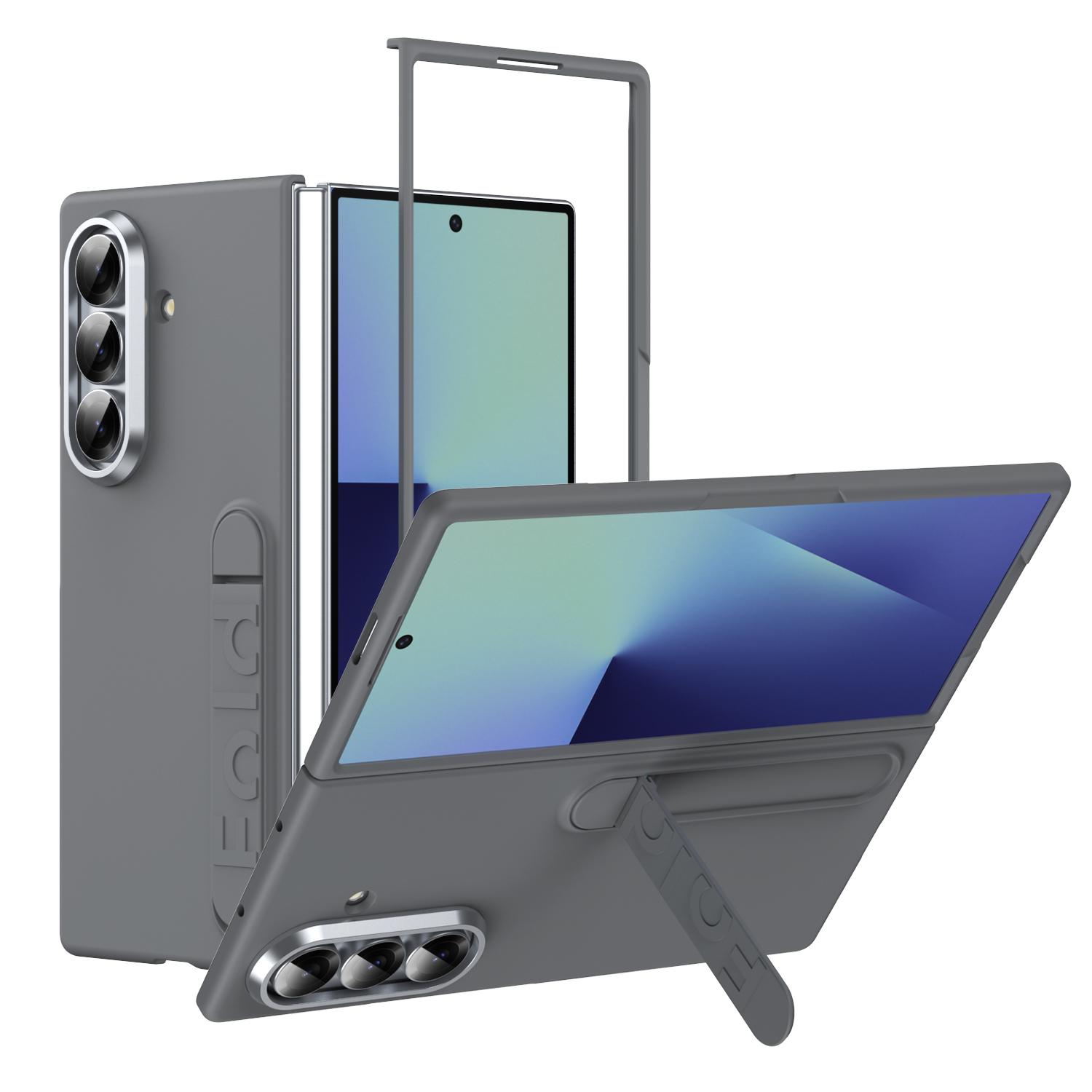 

For Samsung Galaxy Z Fold7 5G Case Kickstand Hard PC Phone Cover (without Screen Protector) Dark Grey