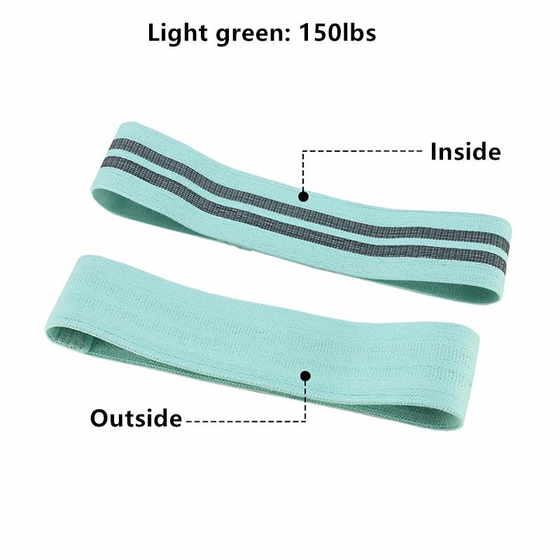 

120/150/180 фунтов эластичная лента для йоги, пояс для коррекции бедер, силовая тренировочная лента S(150lbs) светло-зеленый