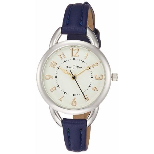 Arias Amalfidia Analog Watch, Waterproof, Leather Strap, White Dial, WW20024A-149, Women's, Blue