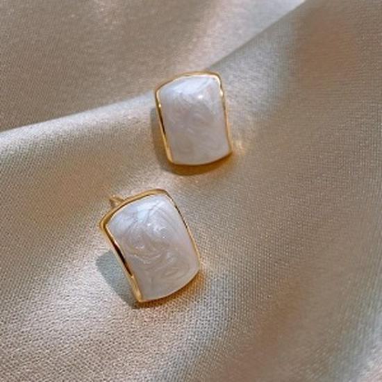 

Корейские элегантные минималистичные женские серьги из серебра 925 пробы белый