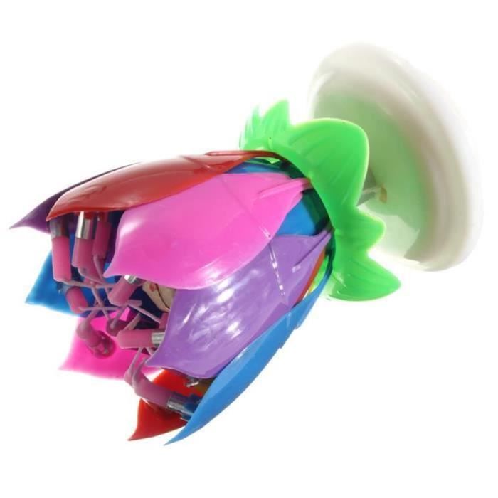 Bougie Anniversaire - RY16752 - Fleur Musical Lotus - Multicolore - Pour Enfants - Décoration de Fête