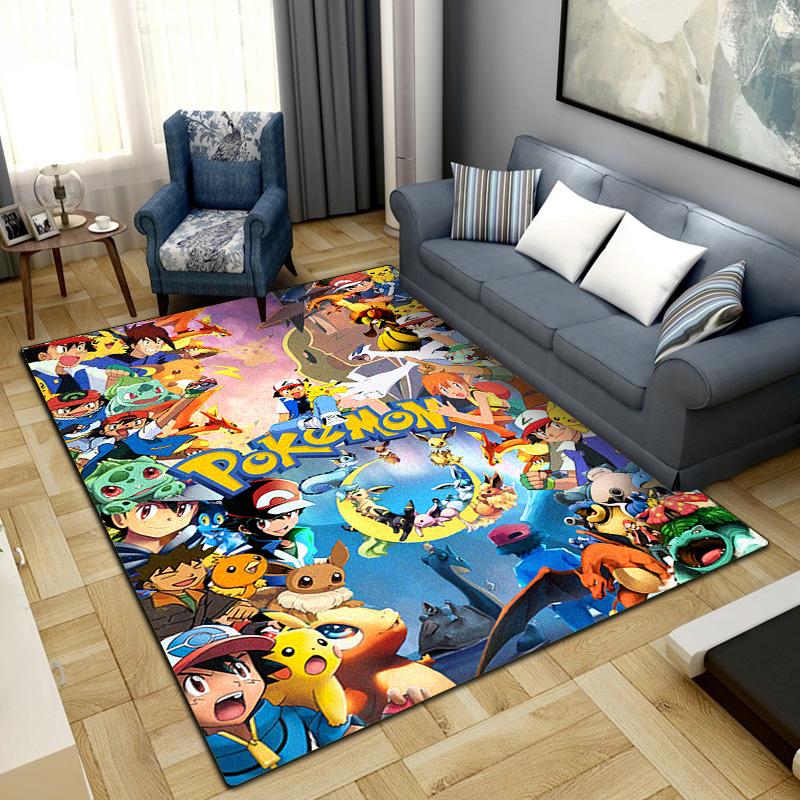 Pokemon Anime Area Carpet for Living Room Bedroom Home Decor Cool Movie Mat Floor Mat -LXR36