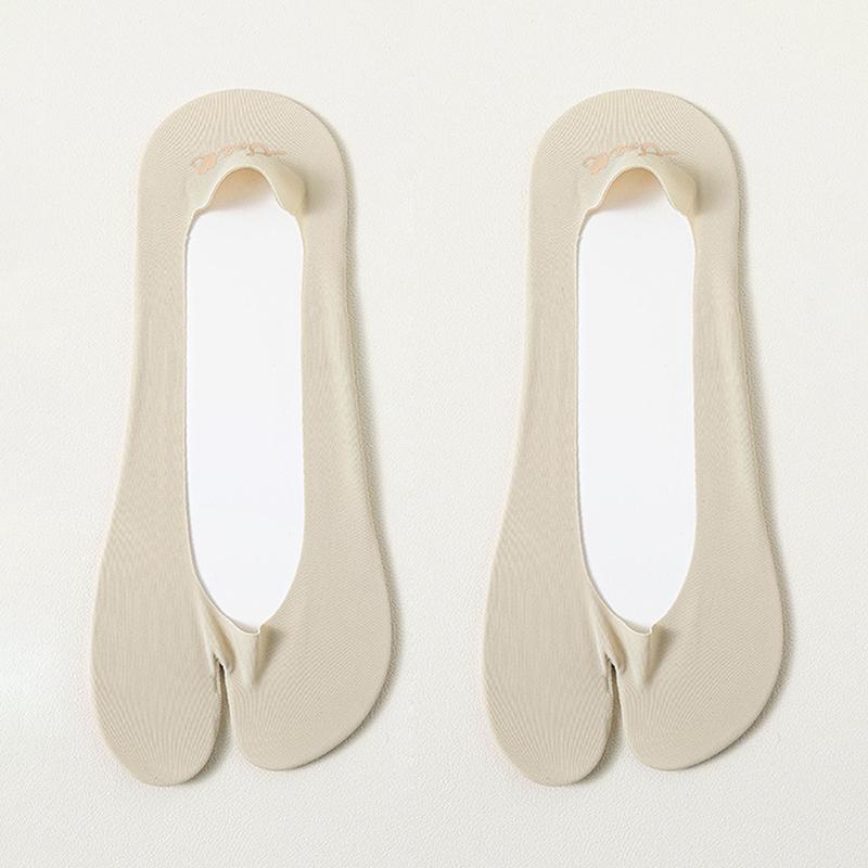 Ultra Thin Split Toe Socks Summer Outdoor No Show Tabi Two Toe Socks Invisible Liner Boat Ankle Toe Socks For Women Ladies