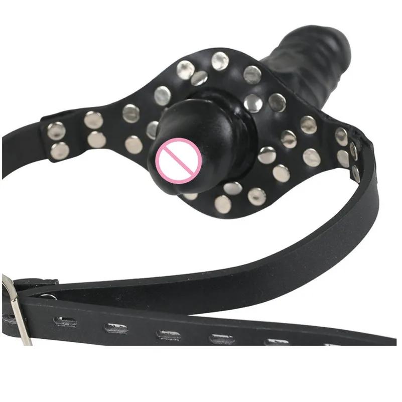 Strap on Dildo Gag Open Mouth SM Tool Double Dildos Bondage  Strapon Penis Lesbian Sex Toys for Couples Products Adult Games