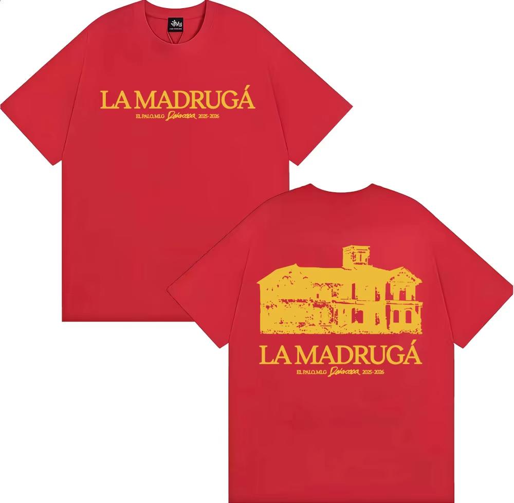 Delaossa La Madruga Cortijo 20252026 Graphic T Shirt Mens Clothing Cotton Short Sleeve T Shirt Harajuku Gothic Vintage Tshirt