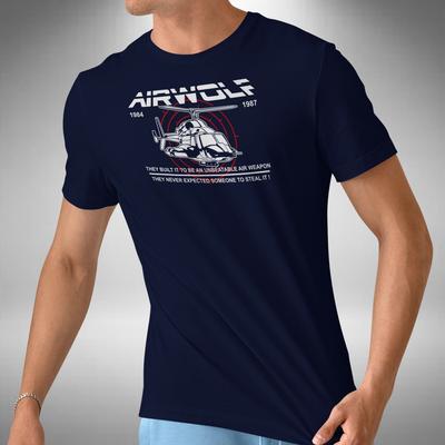 Airwolf Inspired T-Shirt Classic 80s American TV Show Santini Air Small To 5XL