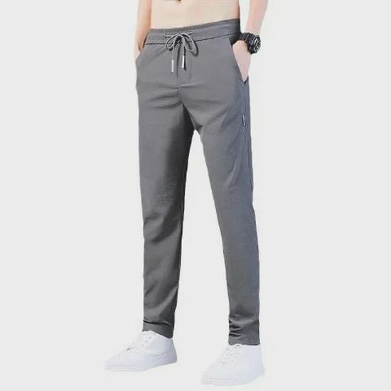 Ice Silk Men's Loose Breathable Slim Straight Casual Summer Trousers