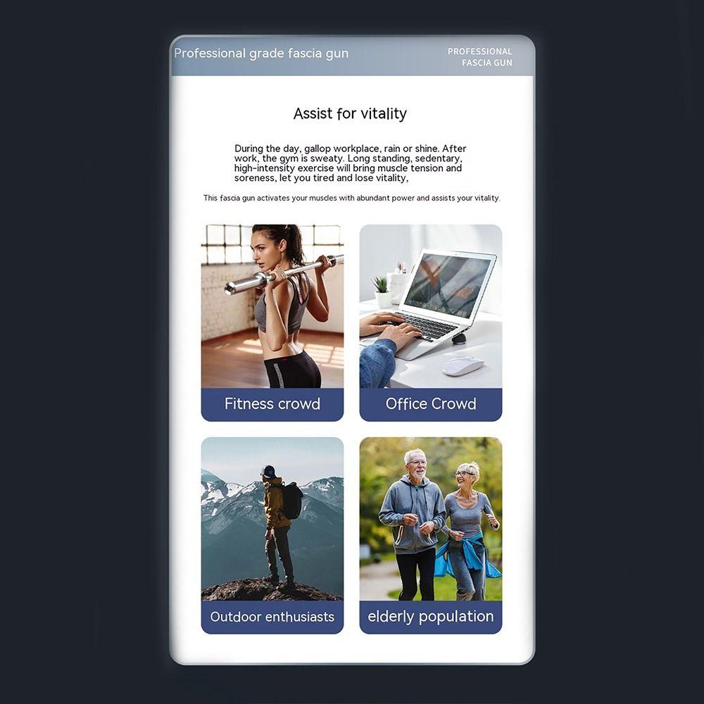 Noise Reduction Fascial Machine 4 Heads Body Massager Professional Fascia Massager Body Relaxation