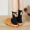Women's Cute Dog Socks with 3D Fuzzy Balls Funny Novelty Animal Print Crew Cotton Socks for Women Girls Dog Lovers