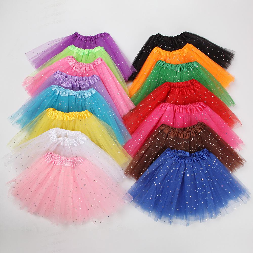 Adult European & American Three-Layer Sequin Mesh Ballet Tutu