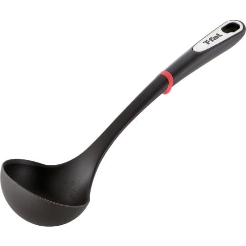 T-fal Ingenio Large Ladle with Easy-Pour Head, Graduated Spout, and Silicone Stopper, K21301, Dishwasher Safe