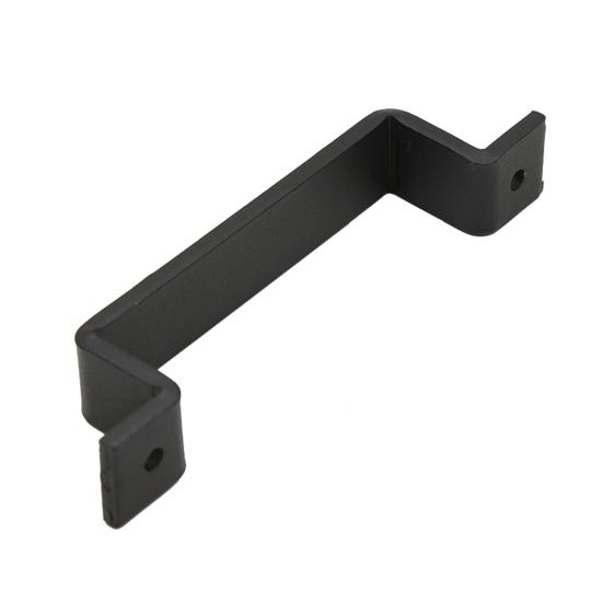 Χερούλι Συρόμενης Πόρτας Διπλών Τρυπών με Βίδες Ισχυρή Φορτίο Αντοχής Μαύρο Ματ Μεταλλικό Υλικό Βαρέως Τύπου Ξύλινη Πόρτα Πύλης Πόμολο Έλξης Σπίτι