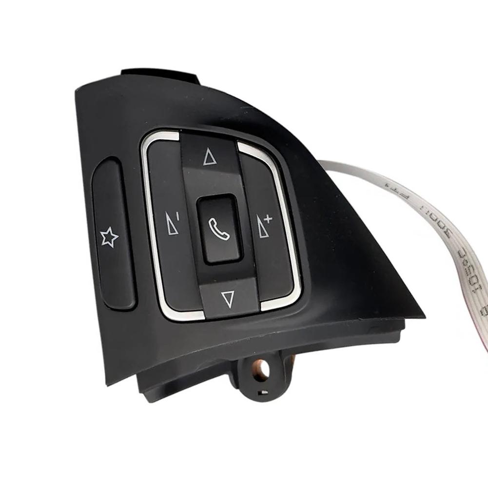 Multimedia Button Black Steering Wheel Button Direct Replacement High Durability Easy Installation Left Side Mount Left