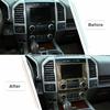 Interieur Mittelkonsole Navigationspanel Zierleiste für Ford F150 2015-20 Holzmaserung