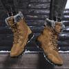 Men Winter Snow Boots Super Warm Men Hiking Boots High Quality Waterproof Leather Men's Boots Outdoor High Top Motorcycle Boots