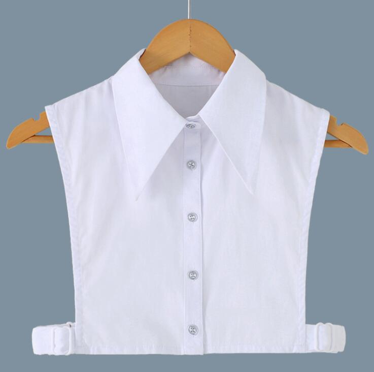 Perfect Match Elegant Womens Fake Collars Pearls White Cotton False Collars Woman Embroidery Lace Detachable Collar Shirt Faux Col Chemisie