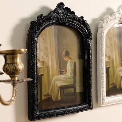 1 Stück Heimtextilien Europäischer Fotorahmen Nostalgie Schnitzerei Blumen Retro Ornament Hochzeitsfotorahmen Wandbehang