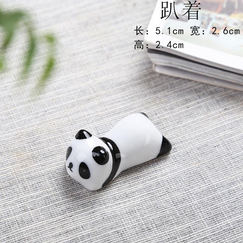 1Pcs Cute Panda Pillow Chopsticks Holder Japanese Ceramic Chopstick Ceramic Home Decor Spoon Holder Tableware Kitchen Tools