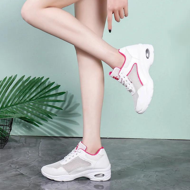 Women's Platform Sneakers Dancing Shoes Lace Up Female's Breathable Woman Dance Shoe Outdoor Ladies Running Shoes Mujer