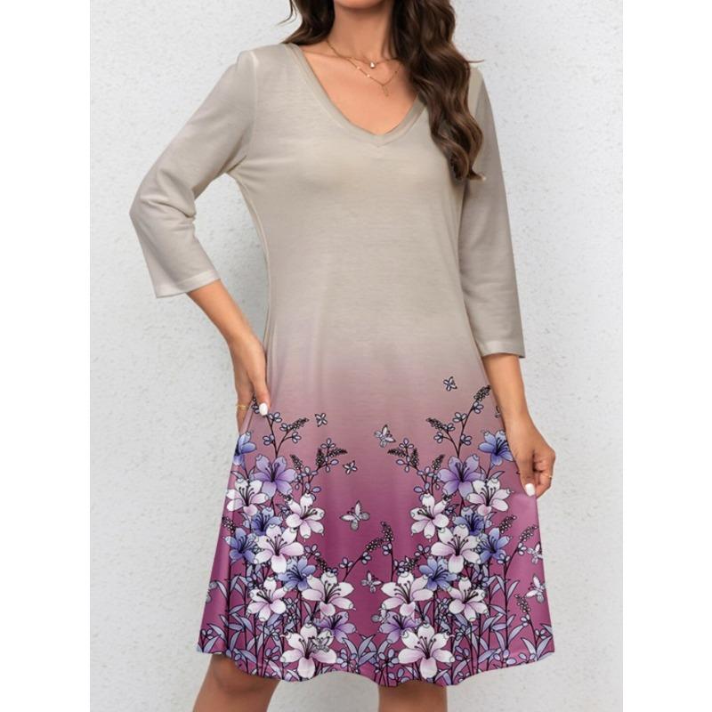 IHUASU Fashion Autumn Winter Long Sleeve O-Neck Casual Dresses