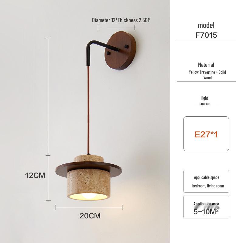 Yellow Wabi-sabi Stone Pendant Light for Dining, Bedroom, or Teahouse