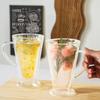 Double Wall Glass Coffee Mugs 13oz/400ml, Clear Glass with Handle,lnsulated, Cappuccino,Tea, LatteCups