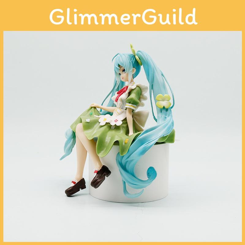 Miku Pvc Hatsune Model Ornament With Four Leaf Clover Style For Fans Gift