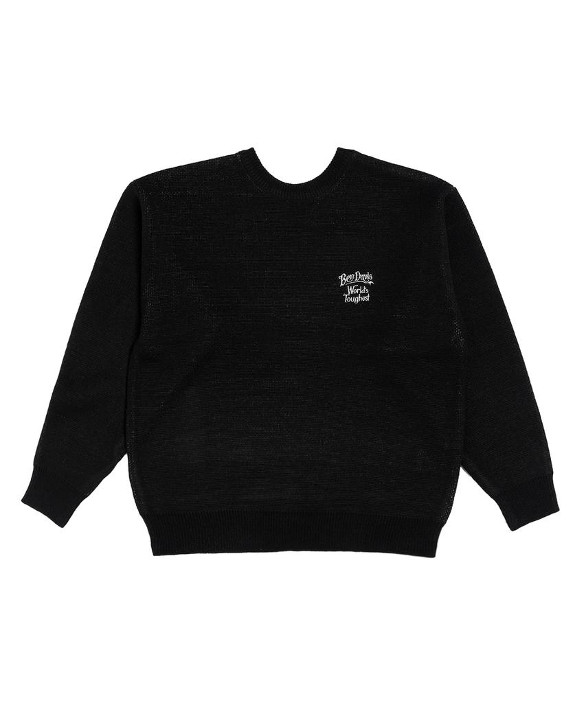 BEN DAVIS White Label Classic Logo Knit Ivory
