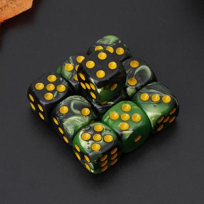 10pcs Six Sided 12mm Transparent Cube Round Corner Portable Table Playing Games