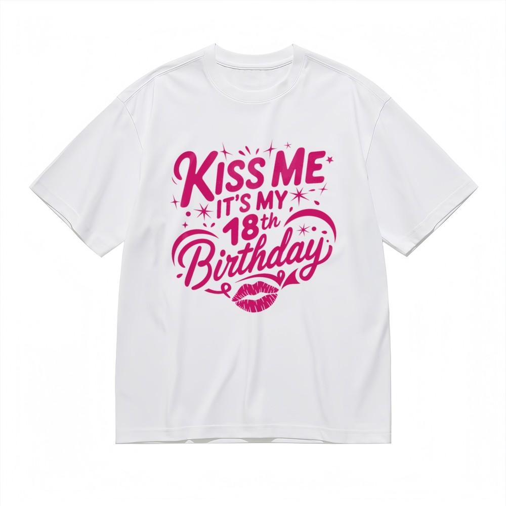 

Женская Модная Классическая Футболка Звезда Лента День Рождения Слоган Графическое Искусство Футболка S