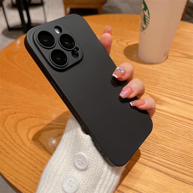 

Ультратонкий защитный чехол для объектива с покрытием для Iphone 14 13 12 11 Pro Max 13pro Max 14plus матовый противоударный бампер задняя крышка For iPhone 13