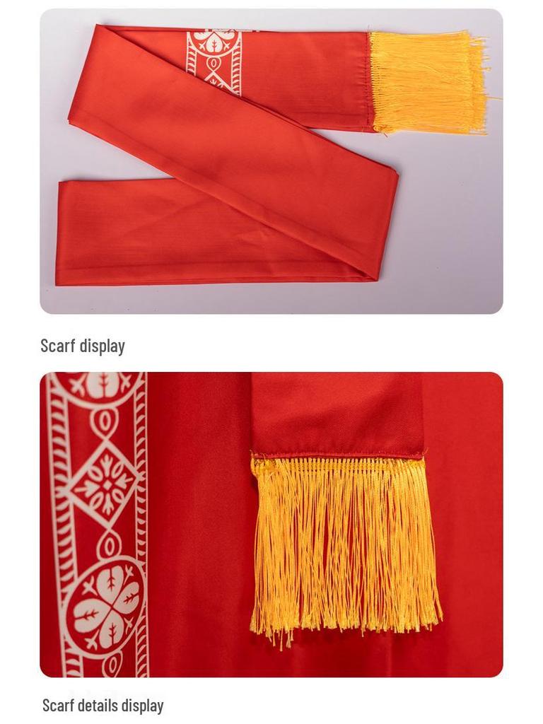 Medieval Halloween Priest Cloak with Tassels: Cosplay Long Robe Costume