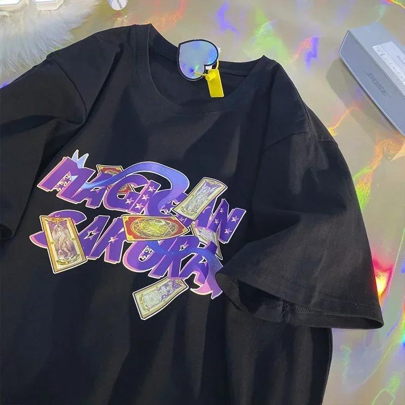 Women T Shirt Fruit Print Harajuku Tshirt Loose Short Sleeve Cute Oversized Tee Clothes Y2k Top Anime Graphic T-shirt