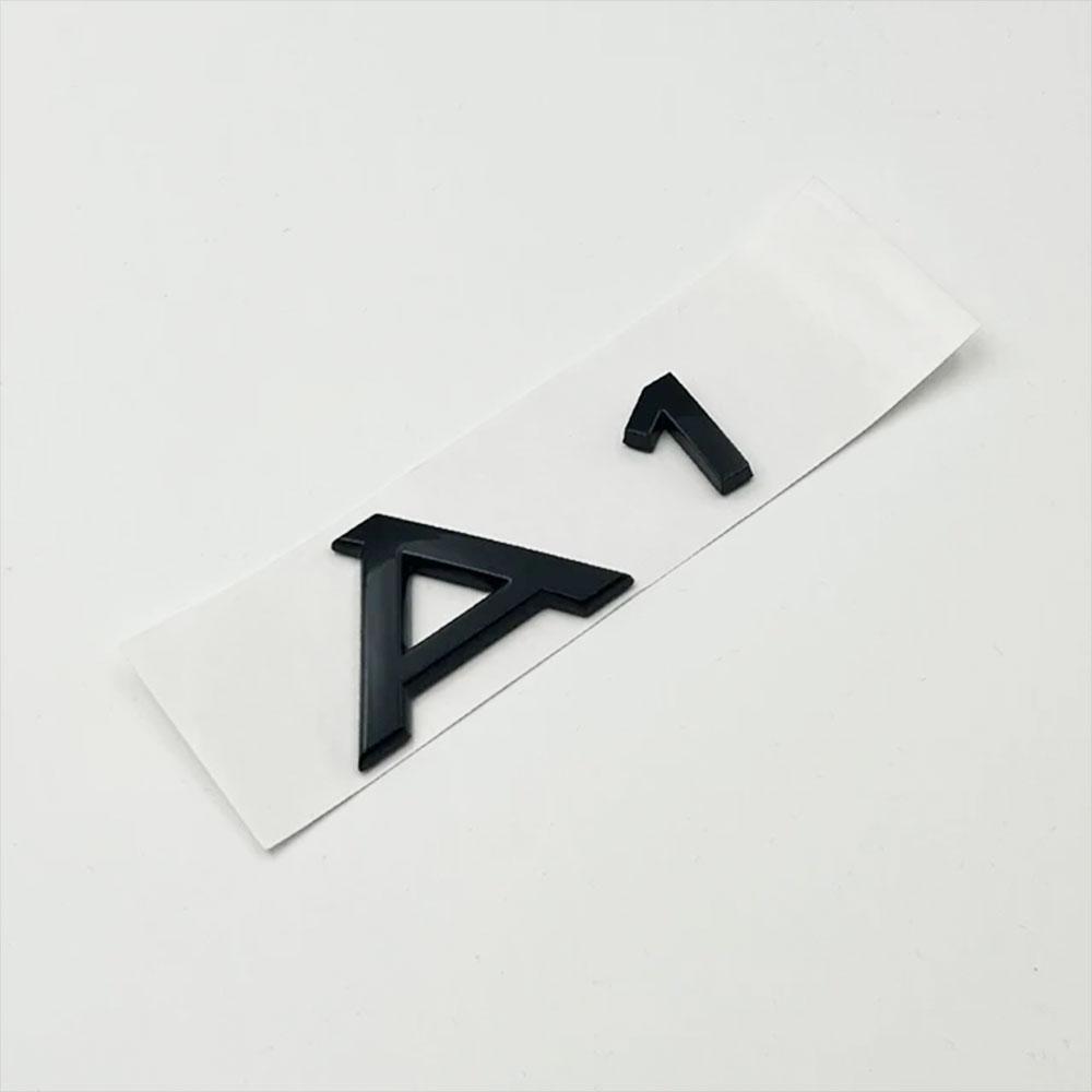 3D ABS Chrome Glossy Black Car Trunk Letters Numbers Emblem For A1 A3 A4 A5 A6 A7 A8 Car Trunk Lid Nameplate Badge Sticker