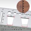 Metal Welltop 3D Mitre AngleMeasuring Tool 45/90° AngleT Ruler Gauge for Three Dimensional Item Measuring Timber Pipes