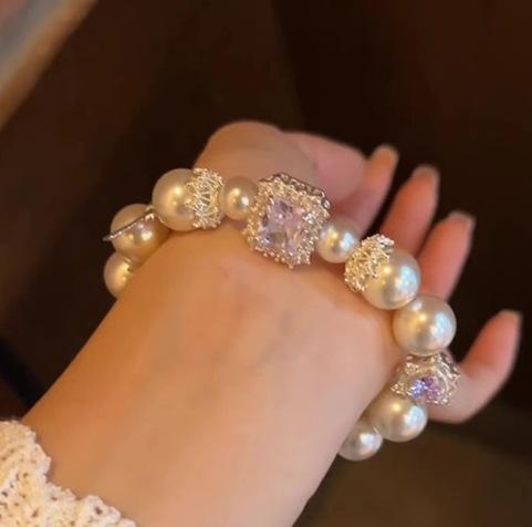 Popular French Style Pearl Bracelet Light Luxury High-End Chic Versatile Trendy Women s Hand String