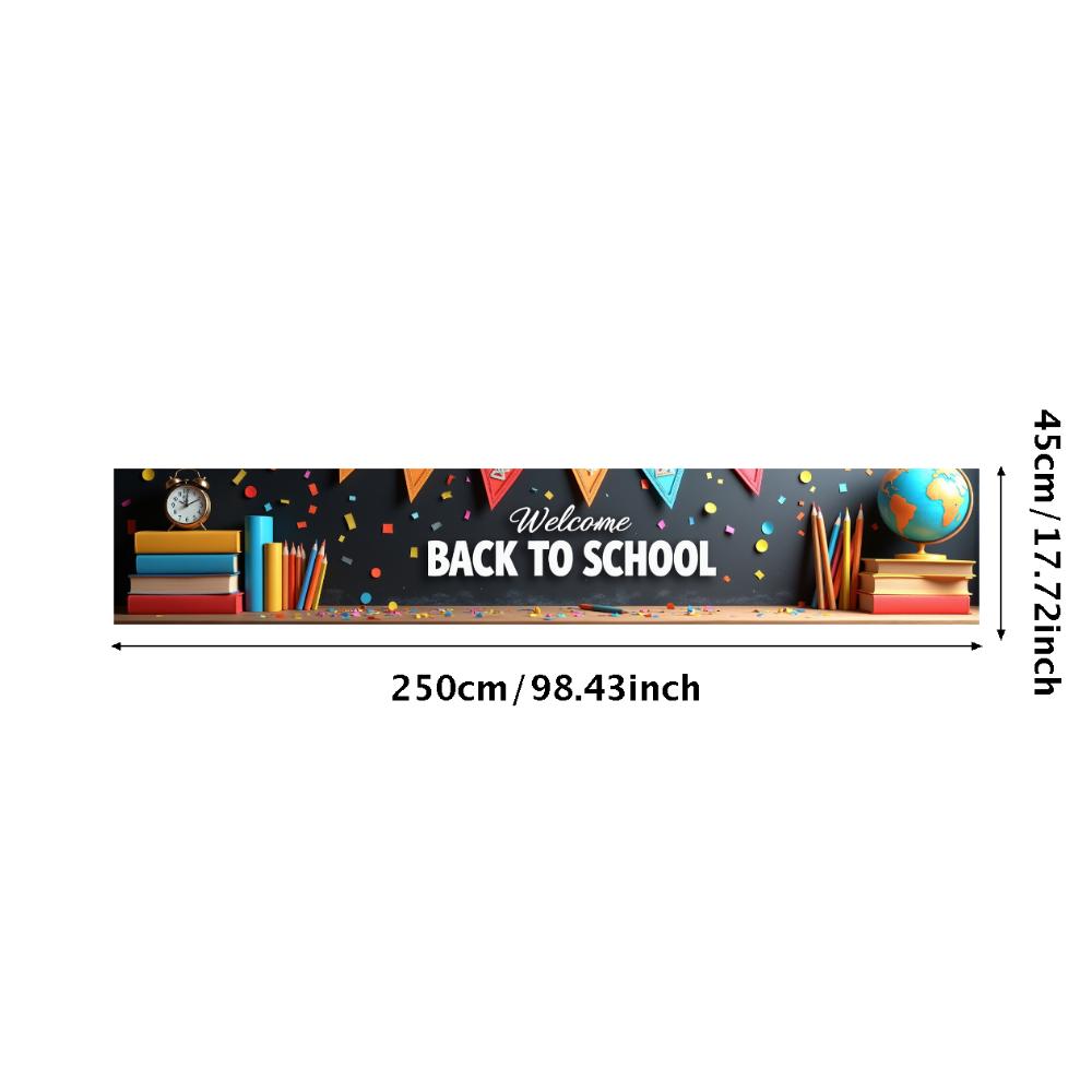 Willkommen zurück zur Schule Banner Hintergrund für Klassenzimmerdeko Kinder Schulfest Veranstaltung Hintergrunddekorationen Foto-Requisiten