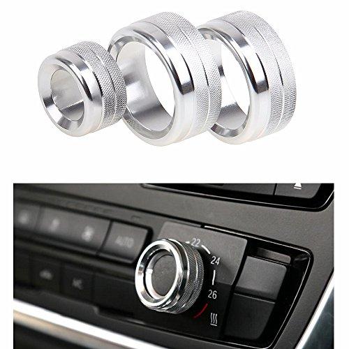 Eaglerich 3PCS/Lot Car Air Conditioning Dial Cover Switch Cover Knob Cover Adjustment Ring Air Conditioning Knob Audio Circle Trim Decorative Rin