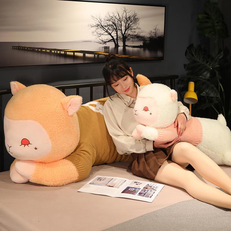 Alpaca Doll Lamb Doll Girl Sleeping On Bed Pillow Huge Plush Toy Rag Doll Gift