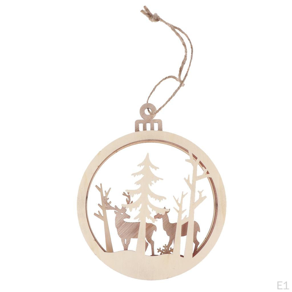 3D Reindeer Snowman Letter Wooden Pendent Hanging Christmas Ornament Reindeer/Snowman/Santa/Seasons