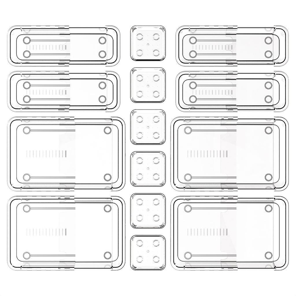 Transparent Drawer Partition Storage Box Freely Extendable and Stackable Storage Box Desktop for Organizing Sundries Storage Compartment Box