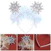 Wear-resistant Christmas Snowflake Headbands Color Ribbon Cosplay Headbands  Holiday Decor