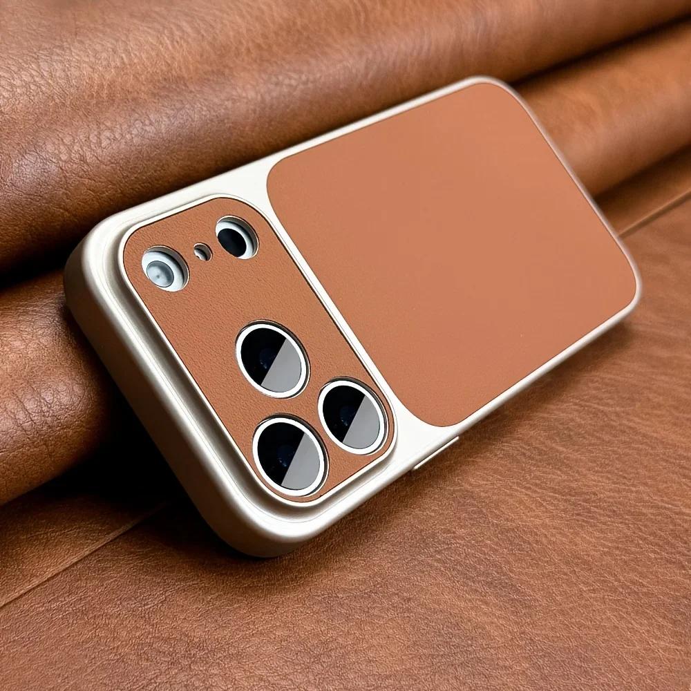 Luksusowe Nowe Pomarańczowe Retro Etui Na Telefon Dla 17Air 16 15 14 13 12 11 17 Pro Max Plus 17Pro Miękkie Boki Twarde Odporne Na Wstrząsy Pokrowiec