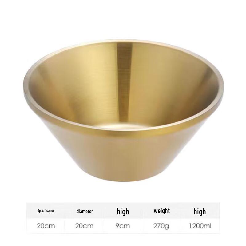 ZISIZ Stainless Steel Conical Serving Bowl